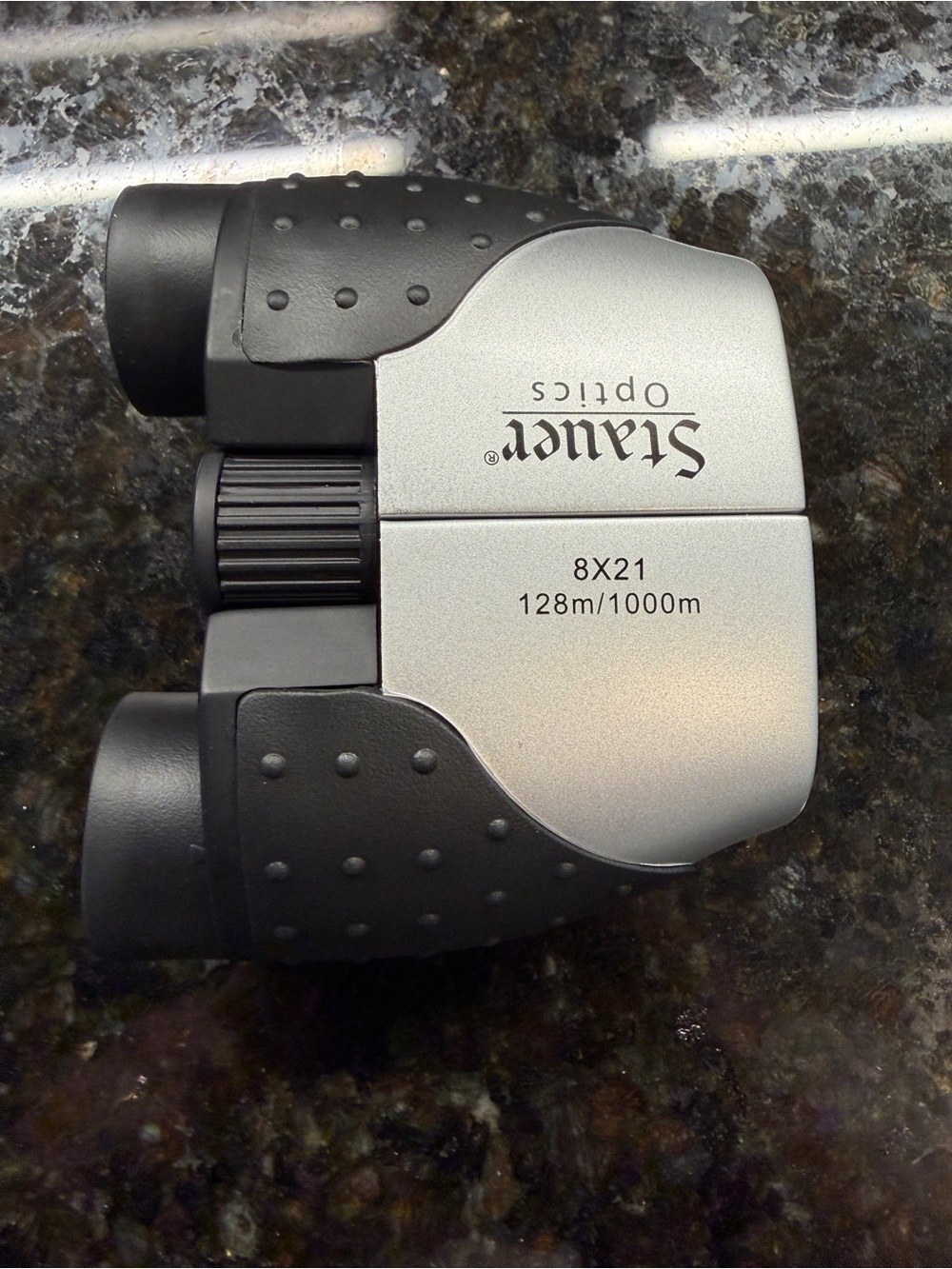 Stauer 8x21 Compact Binoculars - Silver/Black